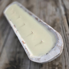 Load image into Gallery viewer, 2 lb Wooden Dough Bowl Candle LEATHER