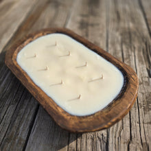 Load image into Gallery viewer, 2 lb Wooden Dough Bowl Candle COWBOY