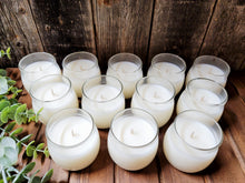 Load image into Gallery viewer, Set of 12 Glass Whisper Votives Highly Scented SOY