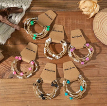 Load image into Gallery viewer, Set of 4 Beaded Cross Bracelets
