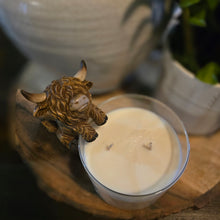 Load image into Gallery viewer, Adorable Highland Cow Candle Cling (front)
