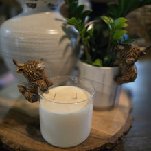 Load image into Gallery viewer, Adorable Highland Cow Candle Cling (front)
