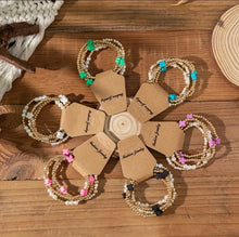 Load image into Gallery viewer, Set of 4 Beaded Cross Bracelets

