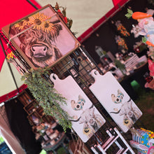 Load image into Gallery viewer, Highland Cow &amp; Chicken Cutting Board Wall Decor
