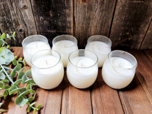 Load image into Gallery viewer, Set of 6 Glass Whisper Votives Highly Scented SOY
