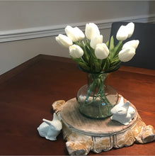 Load image into Gallery viewer, Carved Wooden PEDESTAL Base Riser Wedding Cake Stand
