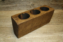 Load image into Gallery viewer, 3 Hole Wooden Sugar Mold Candle Holder Decor
