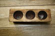 Load image into Gallery viewer, 3 Hole Wooden Sugar Mold Candle Holder Decor
