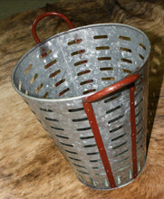 Load image into Gallery viewer, Galvanized Rustic OLIVE BUCKET Farm House Decor
